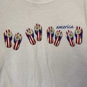Sonoma women’s americana/flip-flop/summer/Fourth of July T-shirt